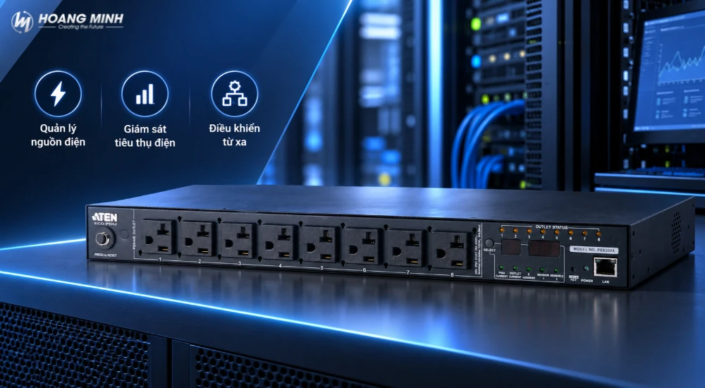 Bộ PDU Rack 8 cổng ATEN PE6208