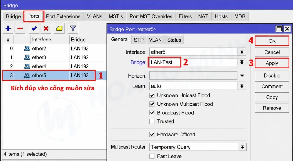 Cấu hình MikroTik chi tiết từ A–Z: Hướng dẫn PPPoE, LAN, DHCP và NAT