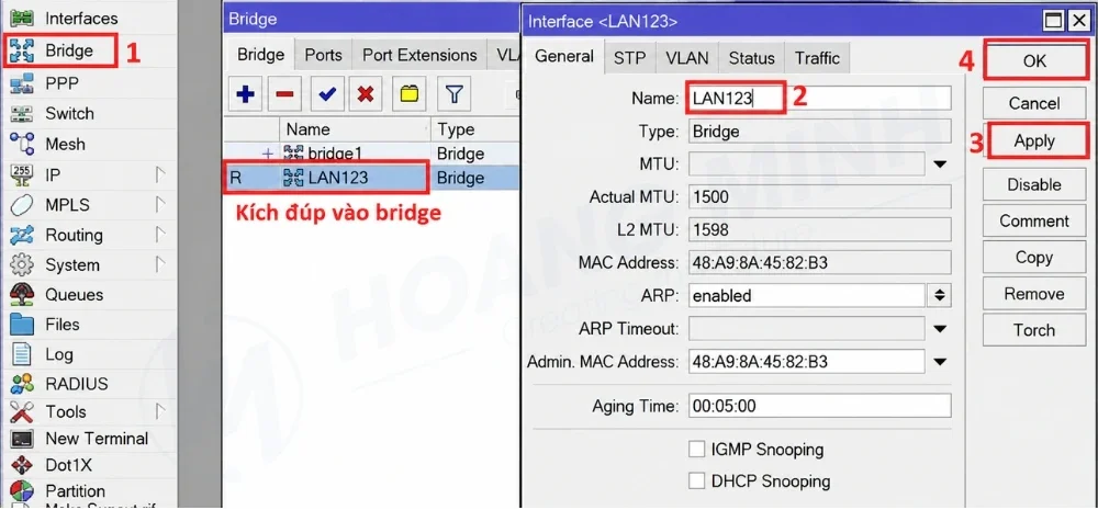 Cấu hình MikroTik chi tiết từ A–Z: Hướng dẫn PPPoE, LAN, DHCP và NAT