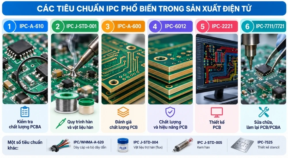 Tiêu chuẩn IPC là gì? Phân loại, vai trò và ứng dụng trong sản xuất điện tử