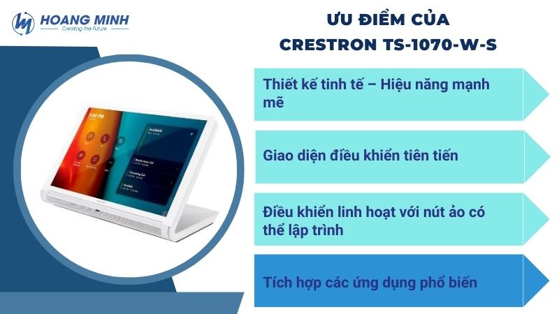 Ưu điểm của màn hình điều khiển Crestron TS-1070-W-S