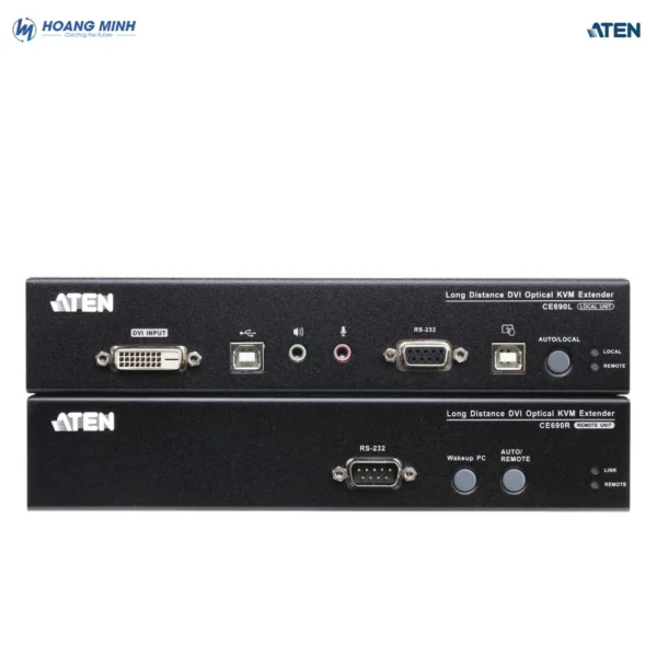 Bộ mở rộng USB DVI quang KVM Aten CE690 (1920×1200@20km)