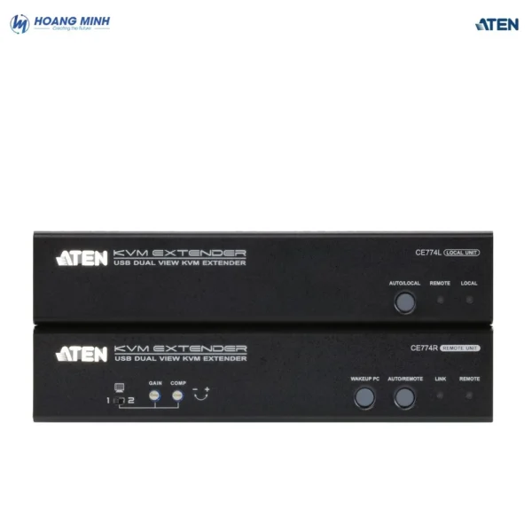 Bộ mở rộng USB VGA Dual View Cat 5 KVM Aten CE774  (1600 x 1200@150m)