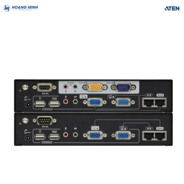 Bộ mở rộng USB VGA Dual View Cat 5 KVM Aten CE774  (1600 x 1200@150m)