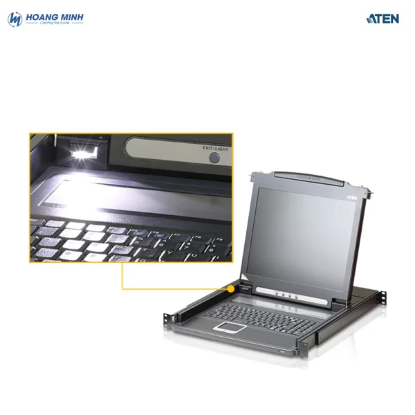 Bảng điểu khiển LCD single rail (PS/2-USB, VGA) Aten CL1000