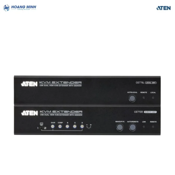 Bộ mở rộng USB VGA Dual View Cat 5 KVM Aten CE775 có Deskew (1280 x 1024@300m)