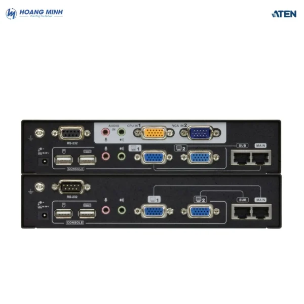 Bộ mở rộng USB VGA Dual View Cat 5 KVM Aten CE775 có Deskew (1280 x 1024@300m)