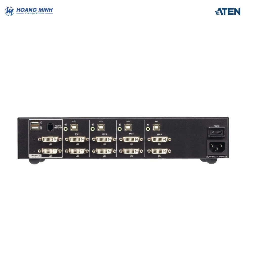 Switch KVM hiển thị với 4 cổng USB display port PSD PP 4.0 Aten CS1144D4
