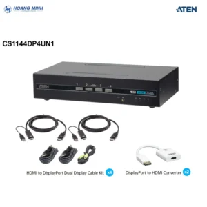 Switch KVM Aten CS1144DP4UN 4 cổng USB DisplayPort/HDMI