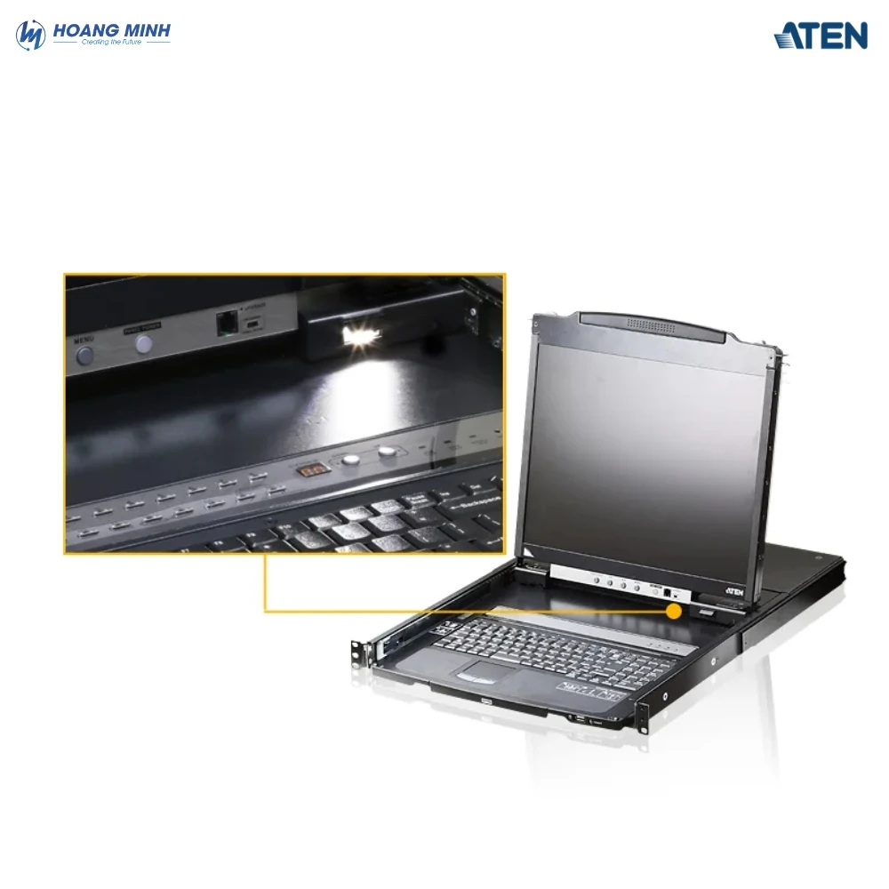 Màn điều khiển LCD dual rail (PS/2-USB, VGA) Aten CL5800