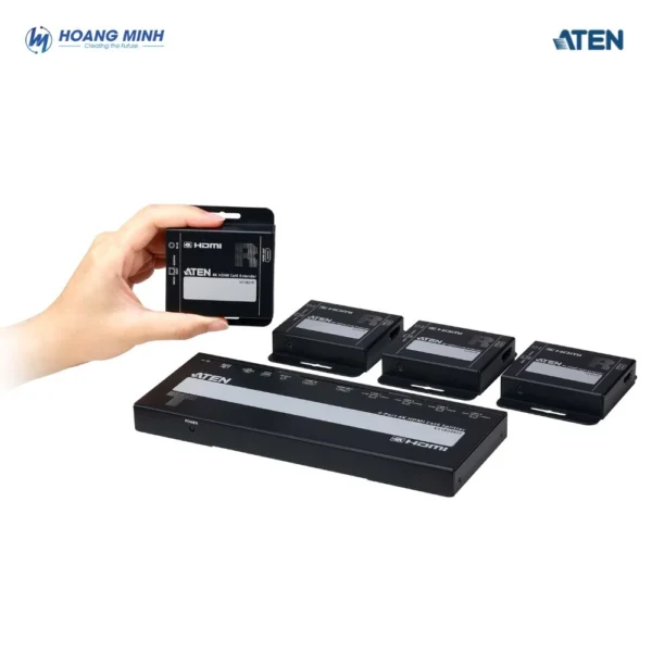 Bộ chia HDMI 4 cổng 4K Cat 6 ATEN VS1824KIT có đầu thu