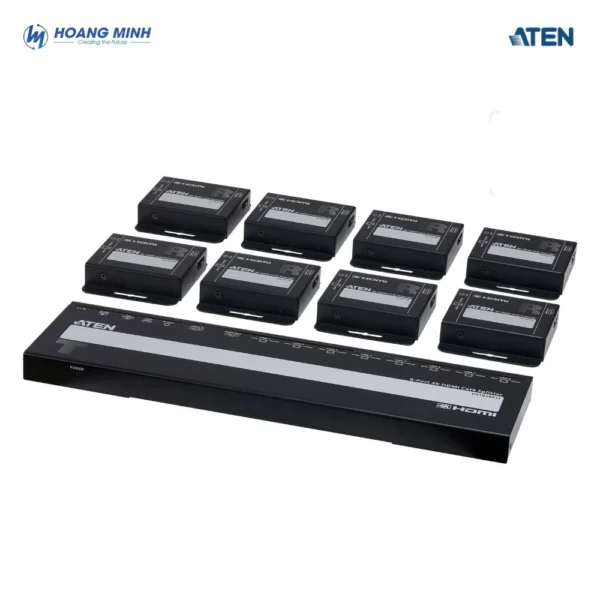 Bộ chia HDMI 4K Cat 6 8 cổng ATEN VS1828KIT có đầu thu