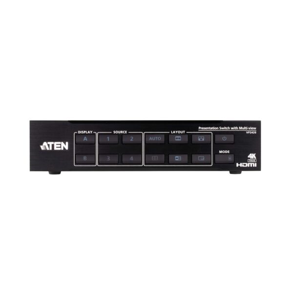 4 x 2 True 4K HDMI Presentation Switch with Multi View Aten VP2420 - Hình ảnh 2