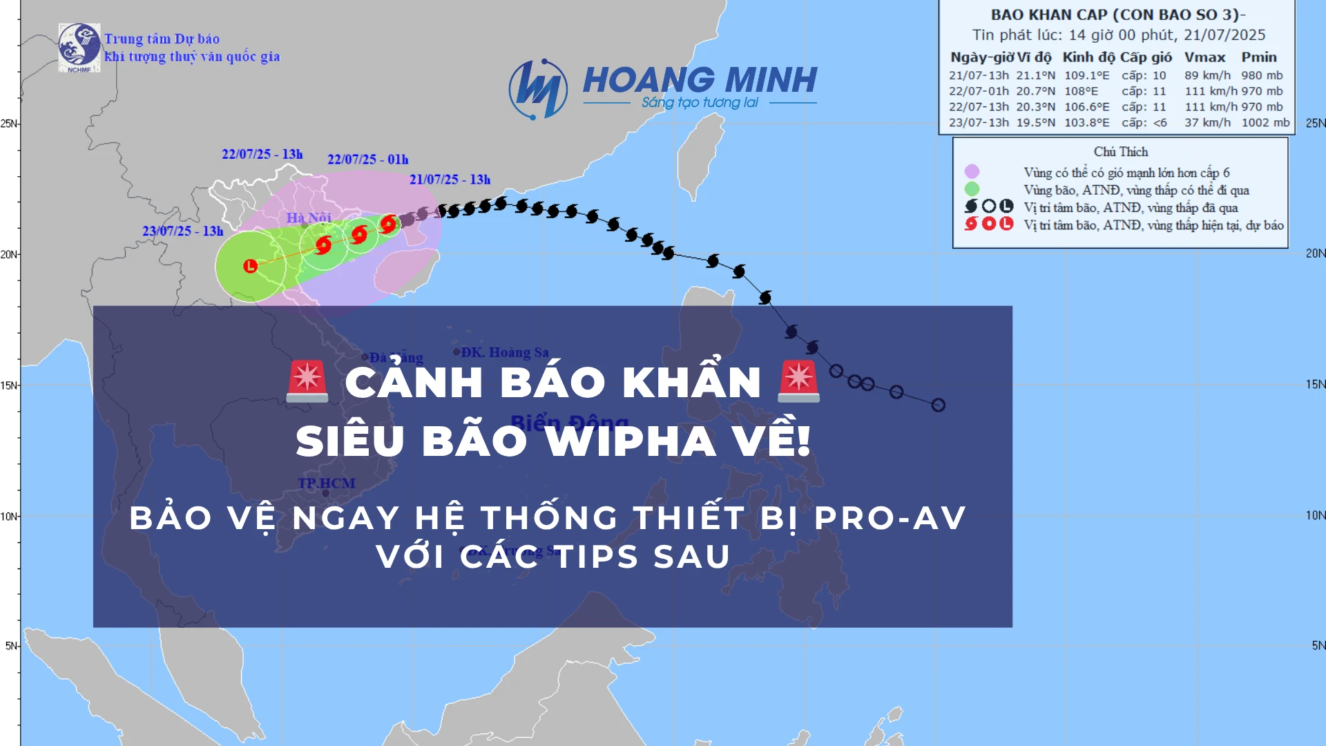 Cảnh báo khẩn: Siêu bão WIPHA về – Bảo vệ ngay hệ thống thiết bị PRO-AV của bạn!