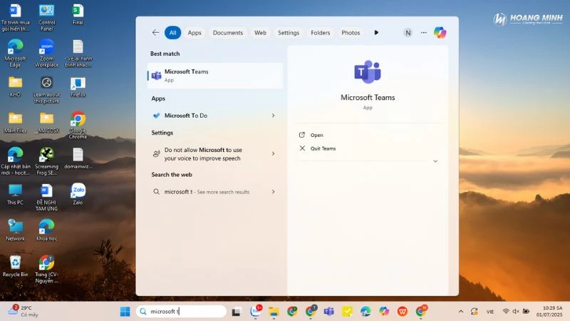 Cách tạo cuộc họp trên Teams