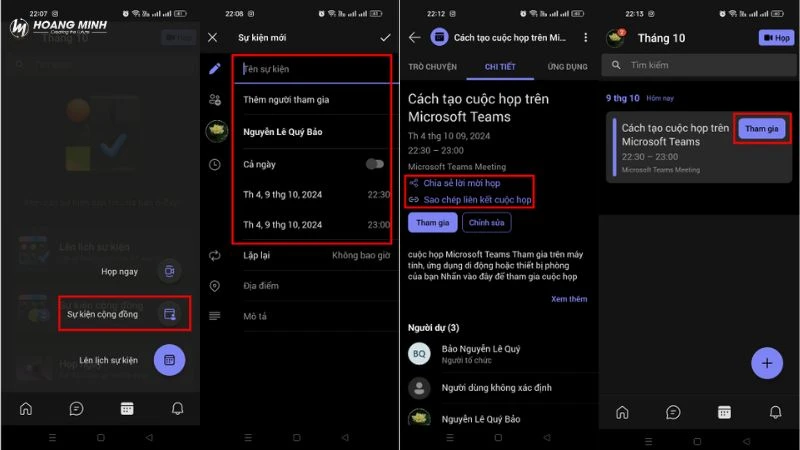 Cách tạo cuộc họp trên Teams 