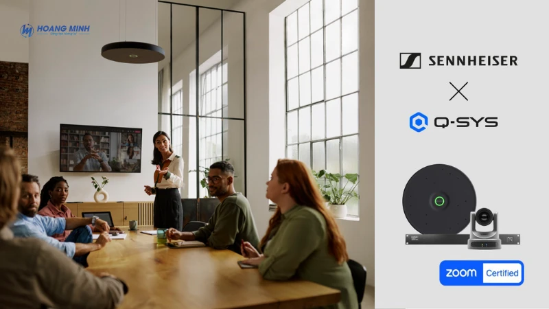 Tìm hiểu giải pháp Zoom Rooms cho các phòng họp cỡ trung – tích hợp Pro-AV mạnh mẽ giữa Sennheiser và Q-SYS