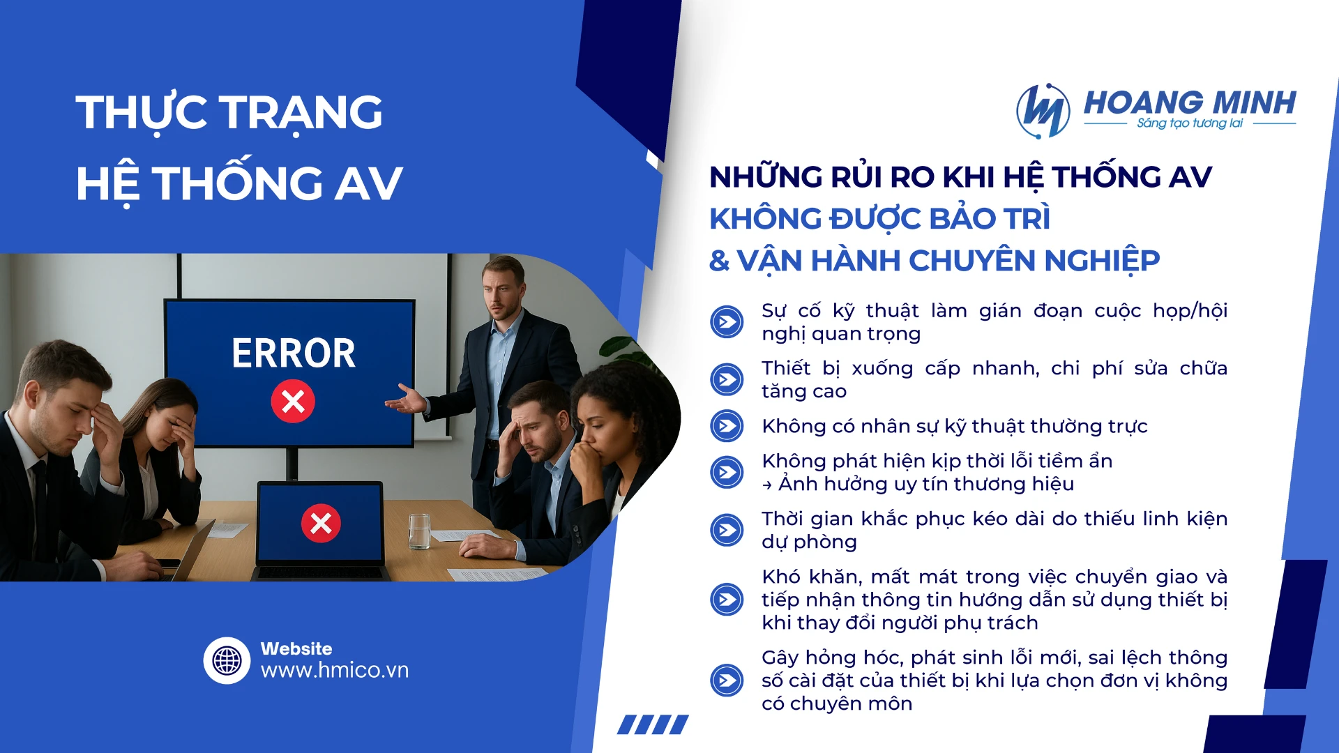 Tại sao BẢO TRÌ THIẾT BỊ AV CHỦ ĐỘNG VÀ TOÀN DIỆN là hoạt động doanh nghiệp không thể bỏ qua?