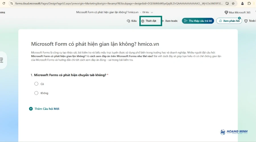 Microsoft Form có phát hiện gian lận không? Cách xem đáp án