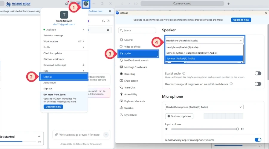 Fix lỗi Zoom không nghe được âm thanh trên máy tính – thành công