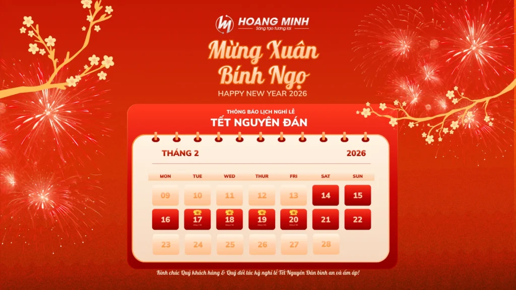 Hoàng Minh thông báo lịch nghỉ Tết nguyên đán – Xuân Bính Ngọ