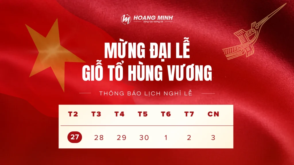 Thông báo lịch nghỉ lễ Giỗ tổ Hùng Vương