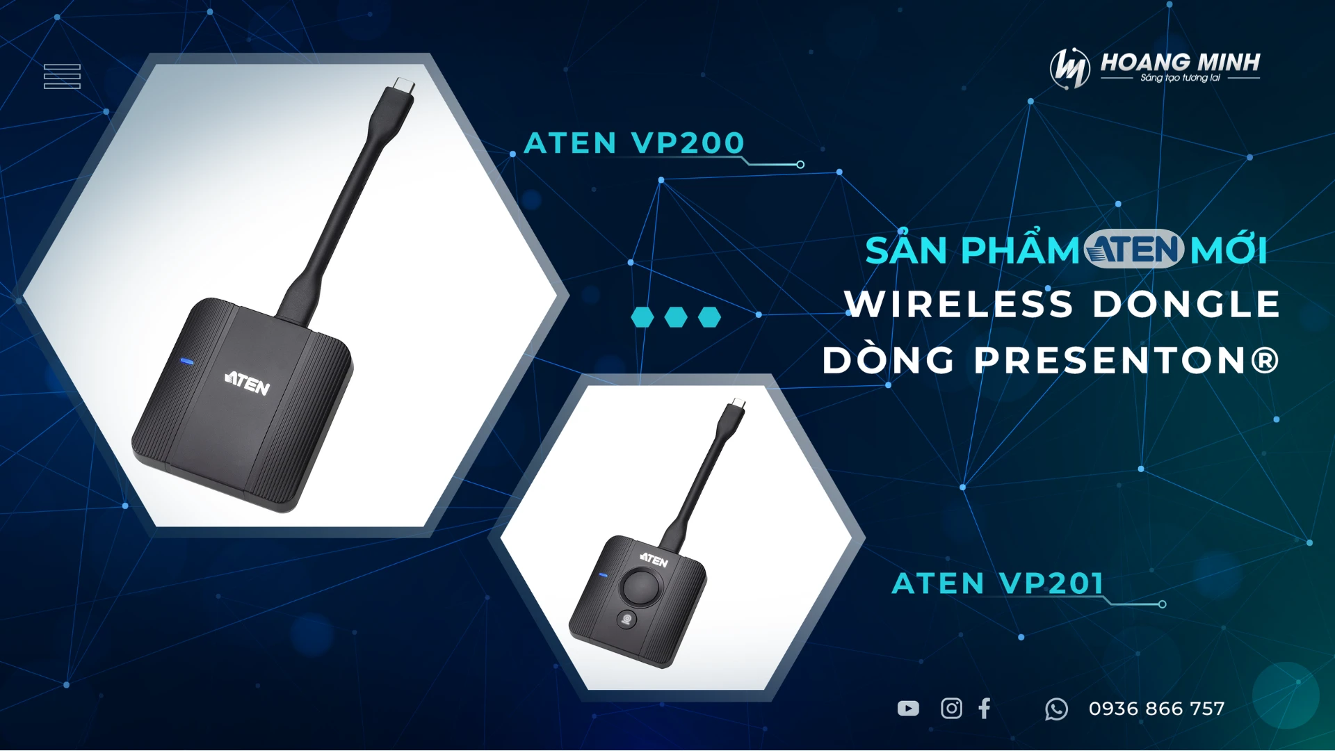 ATEN ra mắt 2 Wireless Dongle mới trong dòng PresentON® – Cắm vào. Kết nối. Trình chiếu ngay!