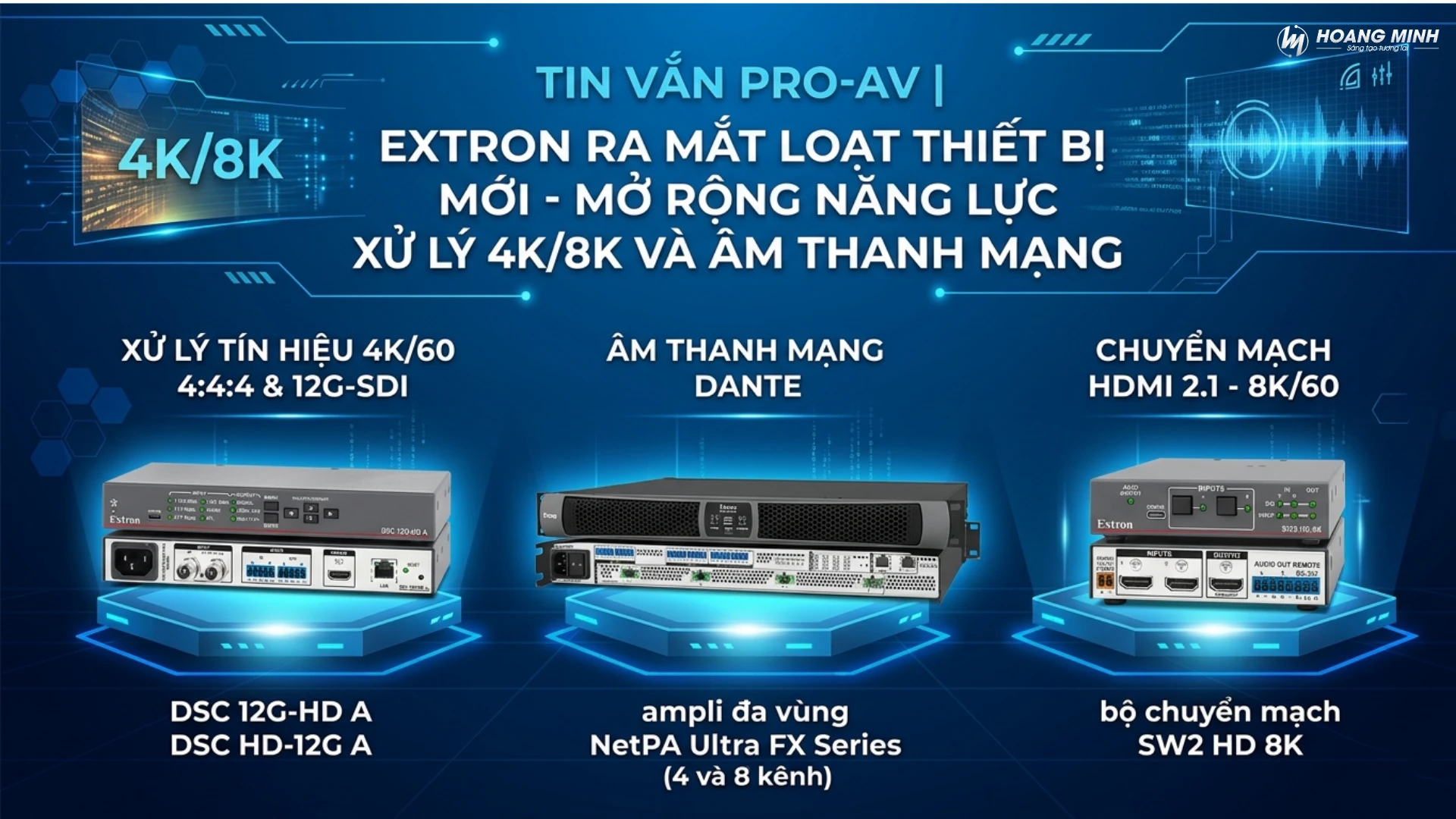 Tin vắn Pro-AV | Extron ra mắt loạt thiết bị mới – mở rộng năng lực xử lý 4K/8K và âm thanh mạng