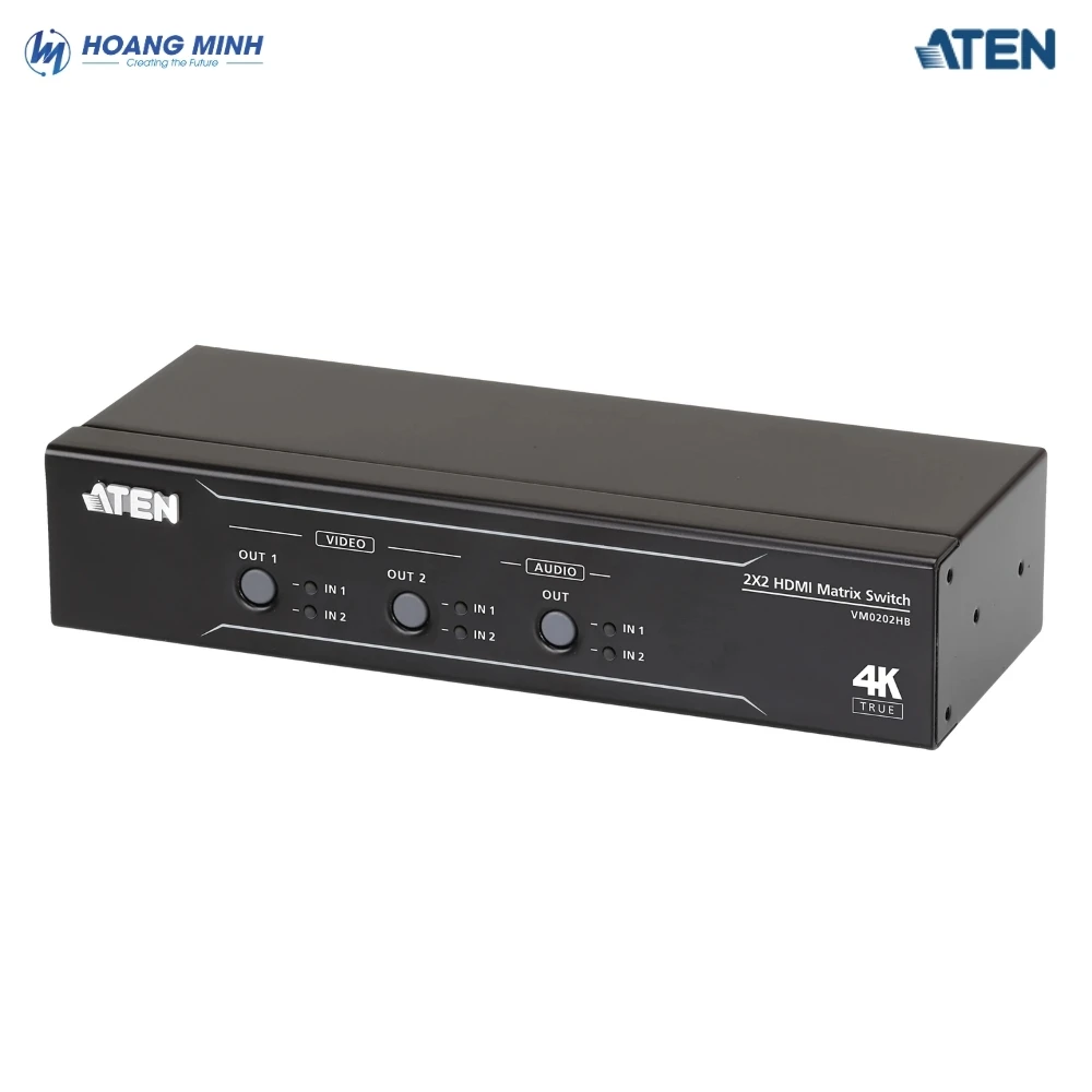 Bộ chuyển mạch HDMI 2×2 True 4K ATEN VM0202HB