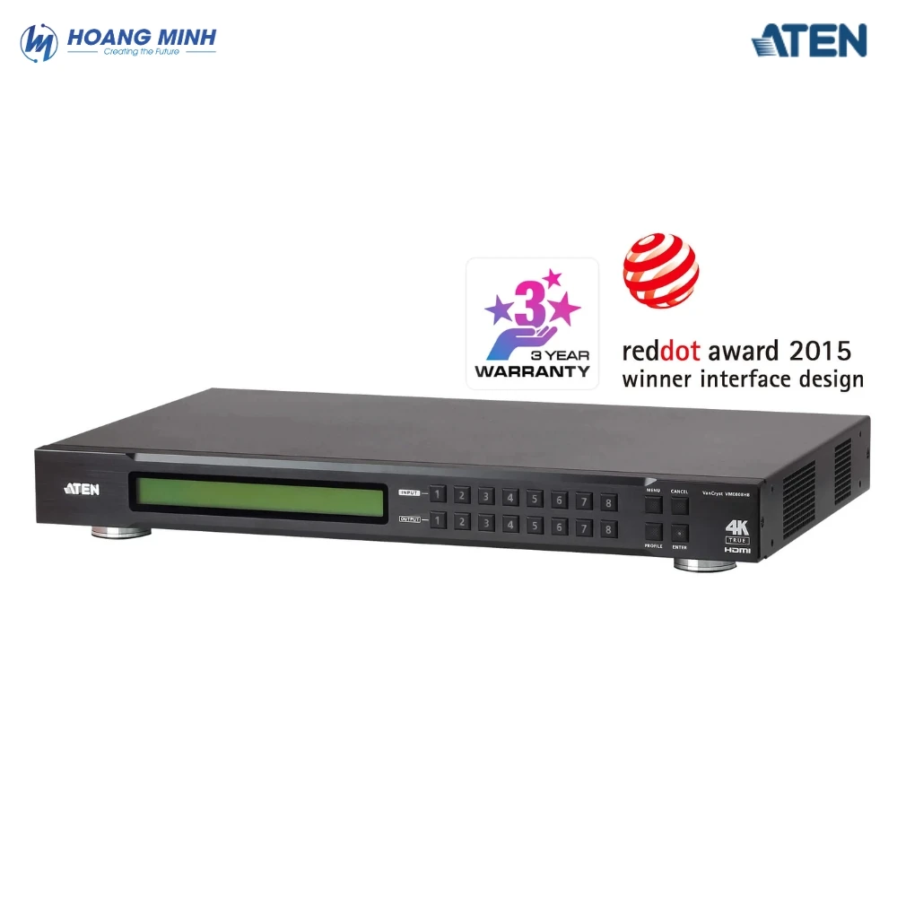 Bộ chuyển mạch ma trận HDMI 4K thực 8 x 8 ATEN VM0808HB